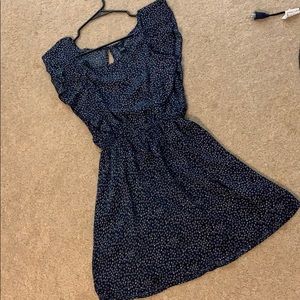 Navy dress with tiny white flowers 🦋